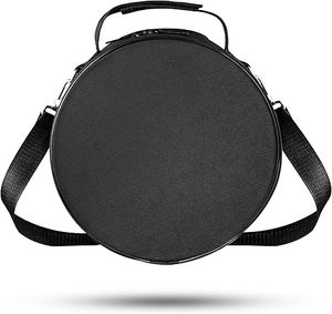 Masonic Universal Crown Case – Available in Black, <b>Red</b> & Purple – Premium Round Regalia Storage Bag with Handle & Shoulder Strap - Product Image 1