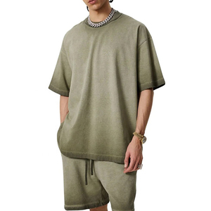 BEMORE SPORTS Ropa Deportiva de Verano, Conjunto de Camiseta y Pantalones Cortos de Algodón para Hombre, Unisex, de Alta Calidad, Ecológico, para Correr, 2 Piezas, Informal - Product Image 5