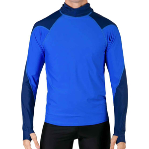 Mens Rash Guard Shirt <b>Long</b> <b>Sleeve</b> Quick Dry Breathable <b>Stretch</b> Swim Surf Fishing UV Protection Athletic Sportswear Training - Product Image 1