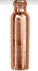 Luxury Pure Copper Water Carafe Pitcher Set with 2 Tumbler Glasses in Velvet Satin <b>Gift</b> Box Bedside Tableware Nightstand Pot - Product Image 5