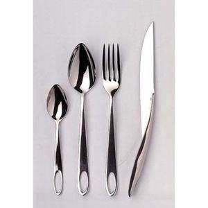 Nuevo juego de cubiertos de acero inoxidable de diseño único con aspecto moderno juego de cubiertos de diseño de lujo real para restaurante boda hogar - Product Image 4