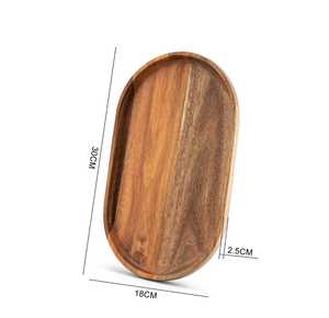 Bandeja de Servir Ovalada Pequeña de Madera, 20 x 12 cm, Grano Natural, Diseño Moderno, Modelo Móvil AEPG-TRY, Venta al Por Mayor - Product Image 5
