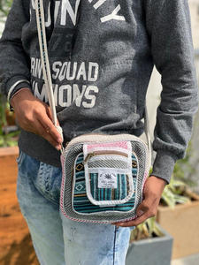 มาใหม่ล่าสุดกัญชารอบกระเป๋ากระเป๋าสะพายข้างหลายใช้มีสไตล์ปอกระเจาด้วยวัสดุผ้าฝ้ายกระเป๋าสะพายที่ยั่งยืนถุงช้อปปิ้ง - Product Image 2