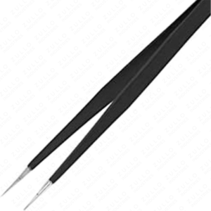 Custom Logo Black Stainless Steel Eyelash Tweezers Private Label I Shape <b>Precision</b> <b>Tools</b> for Lash Extensions - Product Image 5