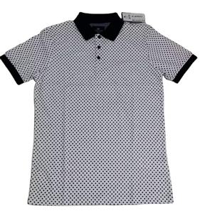 Camiseta Polo de manga corta de piqué de algodón 100% personalizada para hombre, estampado de tela de punto de secado rápido, decoración de seda, logotipo personalizado - Product Image 1