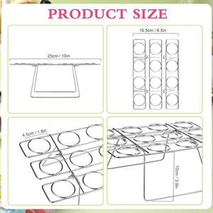 ที่วางโคนไอศกรีมแบบมีช่องหลายช่อง ชั้นวางโชว์ขนมหวานแบบใช้ซ้ำได้สำหรับงานปาร์ตี้ งานวันเกิด ไอศกรีมบาร์ - Product Image 3