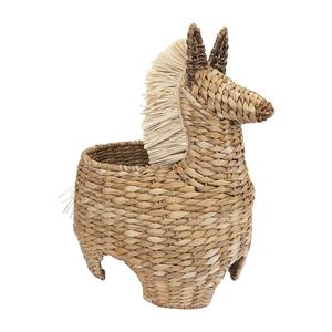 Panier en jacinthe d'eau tressé en forme de cheval, panier de rangement fait main, vente en gros, écologique, fabriqué au Vietnam - Product Image 1