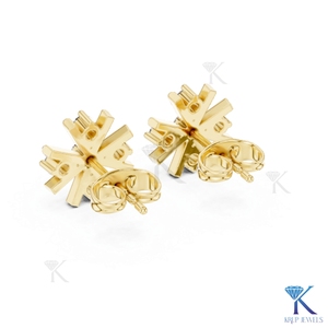 Lab Grown Diamond Starburst <b>Stud</b> Earrings 14K 18K Solid Gold Geometric Cluster Fine Luxury Women's Jewelry Modern Wedding Bridal - Product Image 6
