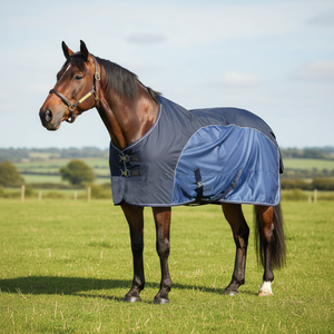 Manta de Establos para Caballos Azul Marino, Acolchado Ligero, Forro Suave, Cierres Ajustables en el Pecho, Manta de Establos Cómoda para Uso Diario - Product Image 3