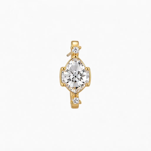 Moissanite Multi Stone Stud <b>Earrings</b> | Unisex Fine Jewelry | Round Brilliant Cut Sparkling <b>Earrings</b> <b>for</b> <b>Men</b> Women Wedding Party - Product Image 3