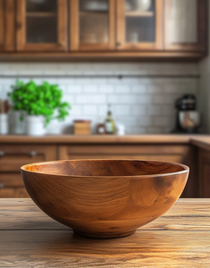 Tazón de Sopa de Madera Artesanal con Tapa, Diseño Clásico para Fiestas, Vacío - Product Image 4