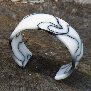 Brazaletes de Resina de Cristal y Madera, Accesorios de Moda para Vestimenta Étnica y Fusion - Product Image 3