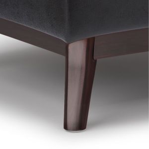 Owen Distressed Black Tray Top Storage Ottoman <b>Small</b> Coffee Table <b>Stool</b> - Product Image 4