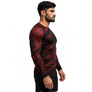 Athletic <b>men</b> <b>rash</b> <b>guard</b> designed with moisture control fabric comfortable fit and reliable quality for daily workouts - Product Image 3