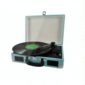 New AV input Wooden Record Antique Gramophone Record 3 Speed Gramophone Turntable BT Speaker Record player