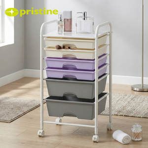 Chariot de rangement multifonctionnel en métal à 6 tiroirs avec étagère, fabriqué à Taïwan, pour cuisine, salon, bureau à domicile - Product Image 5