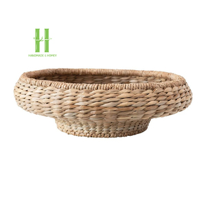 Vietnam Factory's Customizable Eco-Friendly Boho <b>Water</b> Hyacinth Tray Basket Storage Serving Food <b>Container</b> OEM HNH Craft - Product Image 6