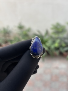 Handmade Designer Women's 925 Sterling Silver High Quality <b>Fine</b> <b>Ring</b> Statement Piece Lapis Lazuli Natural Gemstone Bezel Setting - Product Image 2