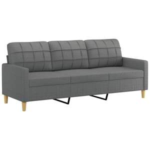 Sofá de 3 Plazas para Sala de Estar, Color Gris Oscuro, 100% Poliéster, Estructura Metálica, Tapizado en Textilene - Product Image 2