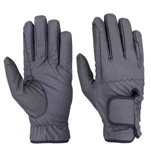 Gants d'équitation professionnels pour hommes, en cuir synthétique anti-déchirure, sur mesure. - Product Image 2