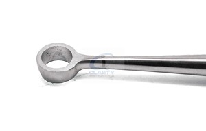 เครื่องมือขูดหูแบบมืออาชีพ ยี่ห้อ Fox Dermal Curette ขนาด 6 มม. รุ่น Buck Ear แบบตรง ปลายแหลม สำหรับหู ชนิดใช้ซ้ำได้ ทำจากสแตนเลสสตีล สำหรับศัลยกรรมหู คอ จมูก - Product Image 2