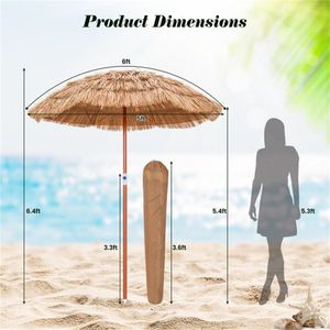 Ombrellone da Spiaggia Portatile Regolabile in Altezza 6 Piedi - Product Image 5