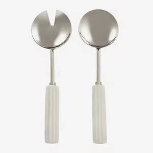 <b>Buffet</b> Service Metal Salad <b>Server</b> Set Stainless Steel Salad Serving Spoon Fork Kitchen Dining Table Use - Product Image 4