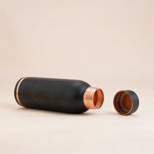 Premium Black-to-Yellow Ombre <b>Copper</b> Water <b>Bottle</b> Two-Tone Gradient <b>Copper</b> <b>Drinking</b> <b>Bottle</b> for Wellness - Product Image 4