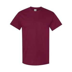 Camiseta de algodón morada lisa extragrande para hombre, cuello redondo, manga corta, estilo casual, tejido de punto, top básico - Product Image 5