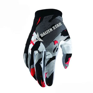 ถุงมือแข่งรถ Daizen Star แบบเต็มนิ้ว ระบายอากาศได้ดี ดีไซน์แบบแผง ลายพิมพ์แบบ Sublimation ไนลอนเคลือบ PU กันลื่น ปิดแบบสวม - Product Image 1