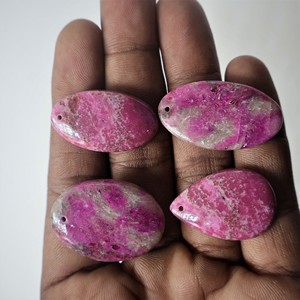 Wholesale Lot of Natural <b>Pink</b> Quartz Gemstone Loose <b>Drill</b> Mixed Cut Polished Gemstones for Jewelry Making - Product Image 1