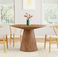 Ensemble de meubles de banquet pour hôtel de luxe, table ronde en bois de grande taille, finition naturelle, table centrale, produit de qualité supérieure