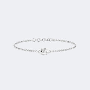 Bracelet à maillons en or 14K jaune, blanc et rose, avec diamant de laboratoire taille poire serti clos, 0,70 carats au total, brillant DEF, forme goutte d'eau - Product Image 5