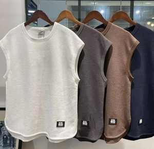 Débardeur d'été décontracté pour homme 100% coton, séchage rapide, respirant, coupe ample, idéal pour l'entraînement - Product Image 3