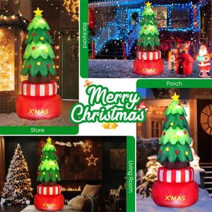 Self-Rotating Outdoor Christmas Tree Waterproof and Fade-Resistant Lighted <b>Inflatable</b> Design with 2 Ground Stakes 2 Water Bags - Product Image 3