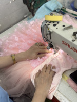 Robe de princesse formelle douce et confortable, anti-égratignures, pour enfants, avec coutures solides, magnifique robe de bal en tulle blanc uni superposé