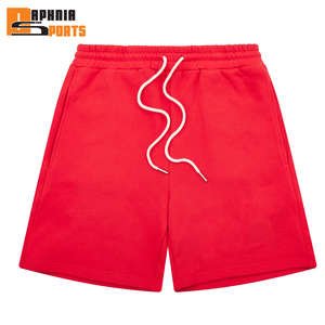 Pantalones cortos deportivos de algodón con logotipo personalizado OEM Streetwear, pantalones cortos de gimnasio para hombre de 5 pulgadas, pantalones cortos deportivos de felpa francesa para correr, pantalones cortos de sudadera para hombre. - Product Image 1