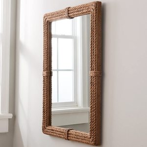 Nautical Rope Frame <b>Wall</b> <b>Mirror</b> Rustic Coastal Decorative <b>Mirror</b> Handmade Beach Style Home Decor <b>Mirror</b> - Product Image 3