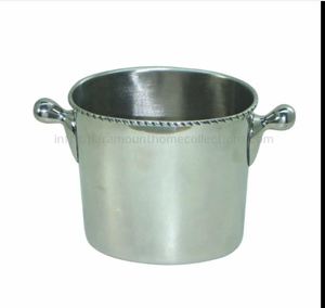 Seau à glace en acier inoxydable pour bière et vin, idéal pour la maison, l'hôtel, les bars – Seau à glace de table fait main en gros - Product Image 2