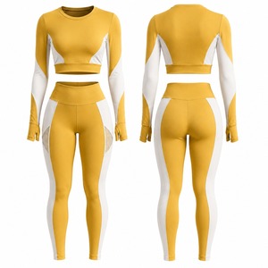 Women's Seamless Sportswear Yoga Set High Waist Compression Leggings Breathable Sports Bra Private Label OEM - Product Image 6