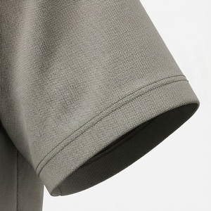 T-shirt unisexe gris à manches courtes, décontracté, vintage, en jersey tricoté, respirant, coupe classique, en coton, avec logo brodé sur le devant, poche, grammage lourd - Product Image 4