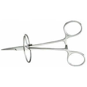 Holding Clamp Straight 130 mm with Slightly Toothed Jaws and <b>Spacer</b> Ring for Crown Protection Dental Instrument for Secure - Product Image 3