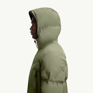 Men Winter Hooded Bubble <b>Jacket</b> Lightweight <b>Warm</b> Quilted Casual Full Zip Regular Fit Outdoor Comfortable Outerwear Front Logo - Product Image 5
