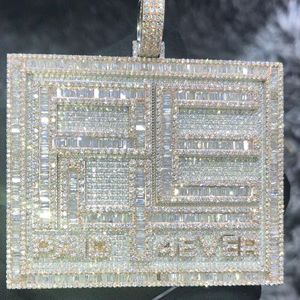 Pendentifs et breloques en diamants blancs, bijoux fins, style hip-hop, chaîne au meilleur prix, breloque avec pendentif en diamants glacés, personnalisable - Product Image 5