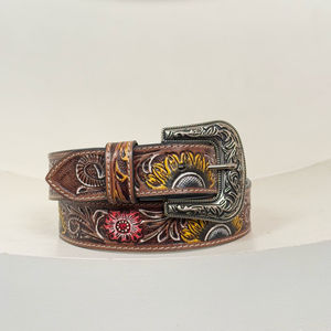 Cinturones de cuero mecanizados a mano duraderos personalizados de fabricación profesional para hombres y mujeres, cinturones de hebilla de Pin ajustables personalizados - Product Image 5