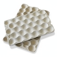 Barquette en pulpe moulée empilable pour fruits, emballage gain de place pour marques d'aliments biologiques, en pulpe de papier gris personnalisable