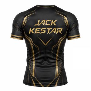 Camiseta de Compresión de Manga Larga para Hombre, Absorbente de Impactos, con Correa Ajustable, Nailon, Spandex, Poliéster, Deportiva, Sin Costuras, con Logotipo Personalizado - Product Image 2