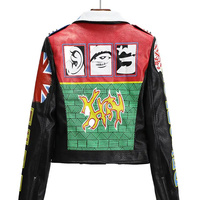 Veste unisexe en cuir de vachette color-block, style punk vintage, col mandarin, coupe classique, coupe-vent, écologique et respirante