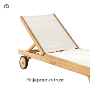 Tumbona de Madera de Teca Sólida de Diseño Moderno, Tumbona de Butileno para Exteriores, para Piscina, Playa, Hotel, Parque, Villa, Proyecto - Arsen - Product Image 4