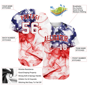 Camiseta de Béisbol Premium con Logotipo Personalizado, Nombre y Número, Ropa Deportiva Transpirable para Gimnasio, Fitness, Club, Equipo, Camiseta de Moda - Product Image 3
